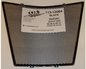 Cox Racing Group Radiator Guard Black Suzuki GSX-R1000 2001-2018