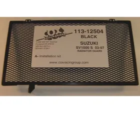 Cox Racing Group Radiator Guard Black Suzuki SV 1000 2003-2007