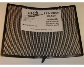 Cox Racing Group Radiator Guard Black Yamaha YZF-R6 | YZF-R1 1998-2018