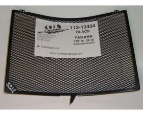 Cox Racing Group Radiator Guard Black YZF-R1 1998-2018