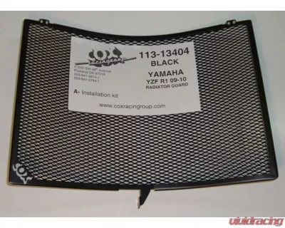 Cox Racing Group Radiator Guard Black YZF-R1 1998-2018 - 113-13404