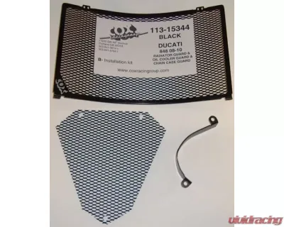Cox Racing Group Radiator and Oil Cooler Guard Set Black Ducati 848 2008-2010 - 113-15344