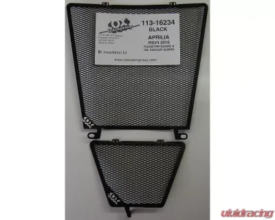Cox Racing Group Radiator and Oil Cooler Guard Set Black Aprilia RSV4 | Tuono V4 2009-2018 - 113-16234