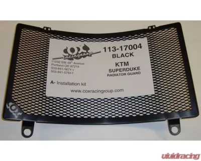 Cox Racing Group Radiator Guard Black 1290 Super Duke R 2014-2018 - 113-17004