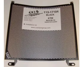 Cox Racing Group Radiator Guard Black RC8 Superbike 2009-2013