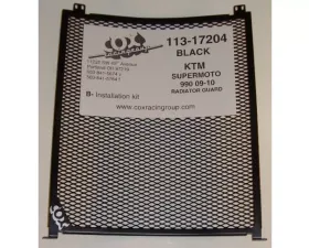 Cox Racing Group Radiator Guard Black KTM 990 SuperMoto R | 990 SuperMoto SMT 2010-2013