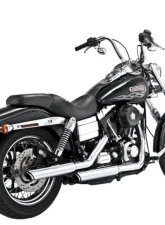 Vance & Hines 3" Twin Slash Slip-On Exhaust - Chrome Harley Davidson Dyna 1991-2009                                     - 16838 - Image 2