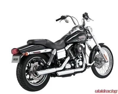Vance & Hines 3" Twin Slash Slip-On Exhaust - Chrome Harley Davidson Dyna 1991-2009 - 16838