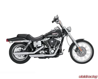 Vance & Hines 3" Twin Slash Slip-On Exhaust - Chrome Harley Davidson Dyna 1991-2009 - 16838