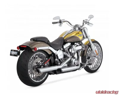 Vance & Hines 3" Twin Slash Slip-On Exhaust - Chrome Harley Davidson Softail Fatboy 1991-2009 - 16844