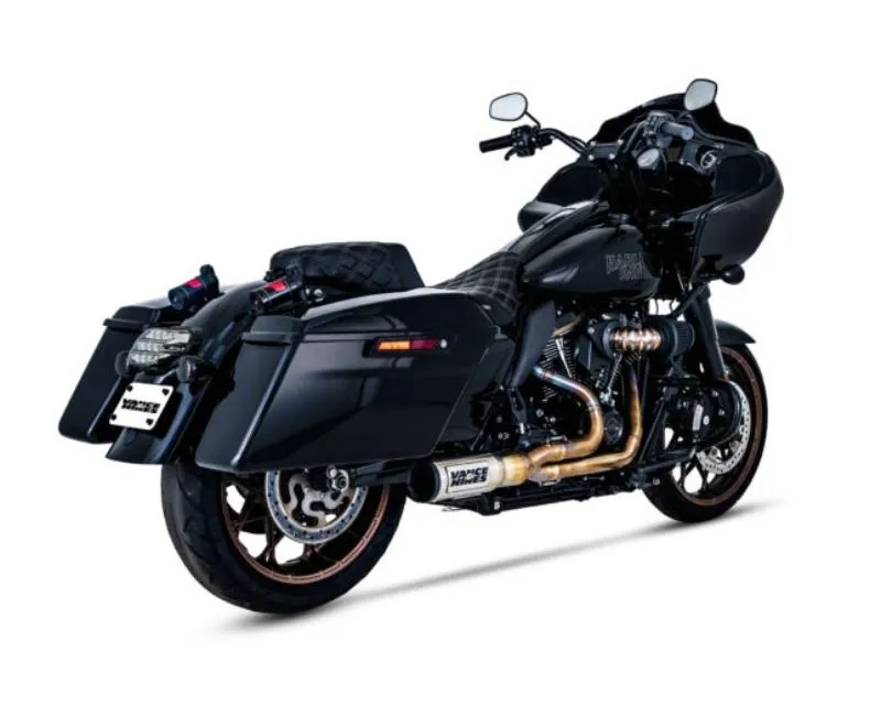 Vance & Hines Hi-Output 2 Into 1 Full System Exhaust Brushed Finish Harley Davidson Touring 2017-2023 - 27321