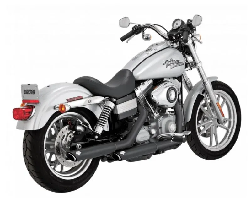 Vance & Hines Twin Slash Slip-ons - Black Harley Davidson Softail Heritage 2018-2024 - 46379