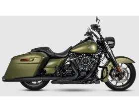 Vance & Hines Blackbird 450 Slip-Ons w/  Black Contrast Finish End Caps Harley Davidson Touring Models 2017-2023