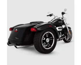 Vance & Hines Twin Slash Slip-ons - Black Harley Davidson Trike Road Glide 3 FLTRT | FreeWheeler FLRT 2017-2024