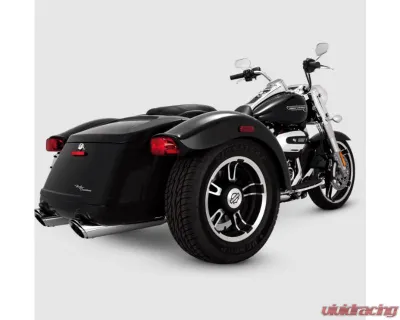 Vance & Hines Twin Slash Slip-ons - Black Harley Davidson Trike Road Glide 3 FLTRT | FreeWheeler FLRT 2017-2024 - 46796
