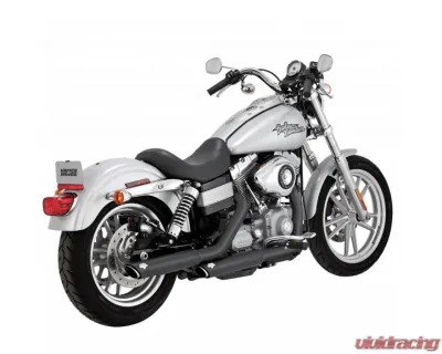 Vance & Hines 3" Twin Slash Slip-On Exhaust - Black Harley Davidson Softail Deluxe | Slim | Cross Bones 2007-2009 - 46842