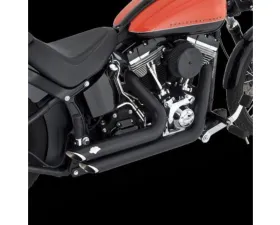 Vance & Hines Shortshots Staggered PCX Full System Exhaust Black Harley Davidson Softail 2012-2017