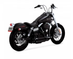 Vance & Hines Shortshots Staggered PCX Full System Exhaust Black Harley Davidson Dyna 2012-2017
