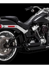 Vance and Hines Shortshots Staggered Exhaust System - Black for 2018-2022 Harley Softail Wide Tire                                     - 47335-22 - Image 2