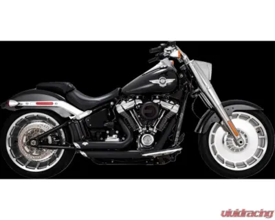 Vance and Hines Shortshots Staggered Exhaust System - Black for 2018-2022 Harley Softail Wide Tire - 47335-22