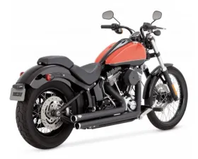Vance & Hines Bigshots Staggered PCX Full System Exhaust Black Harley Davidson Dyna 2006-2017
