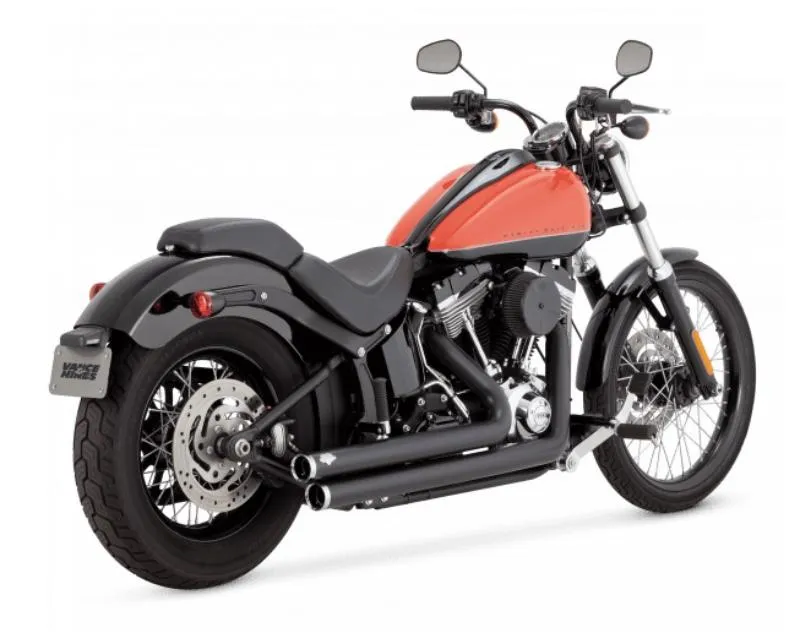 Vance & Hines Bigshots Staggered PCX Full System Exhaust Black Harley Davidson Softail 1986-2017 - 47339