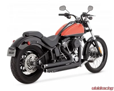 Vance & Hines Bigshots Staggered PCX Full System Exhaust Black Harley Davidson Softail 1986-2017 - 47339