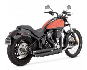 Vance & Hines Bigshots Staggered PCX Full System Exhaust Black Harley Davidson Softail Heritage | Street Bob 2018-2023