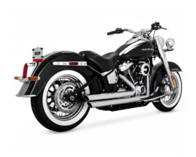 Vance & Hines Bigshots Staggeredd Black Full System Exhaust Harley Davidson Softail 1986-2009