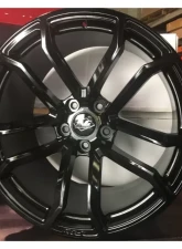 LG Motorsports Gloss Black GR7 Wheel Set 19x10 20x12 for Chevrolet Corvette C6|C7 2006-2021                                     - LGGR7 - Image 4