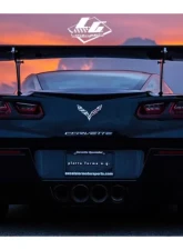 LG Motorsports GT2 Carbon Fiber Wing with Mounting Kit for Chevrolet Corvette C5|C6|C6 Z06 1997-2013                                     - LGGT2WM - Image 2