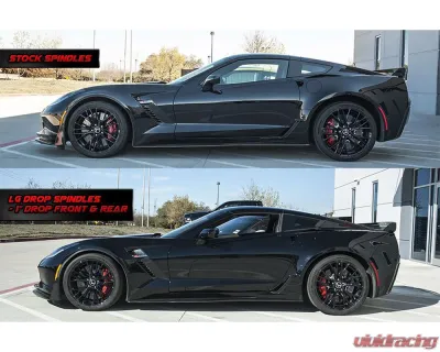 LG Motorsports Drop Spindles Set for Chevrolet Corvette C7 Z06 2014-2020, Steel Construction - LGC7DPS