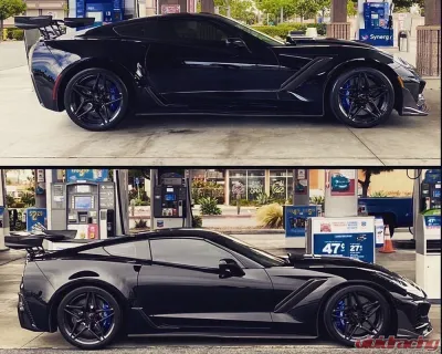 LG Motorsports Drop Spindles Set for Chevrolet Corvette C7 Z06 2014-2020, Steel Construction - LGC7DPS