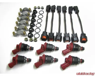 AUS Injection 380cc Injector w/ Hardware Nissan 300ZX 6-Cyl 3.0L 1990-1993 - 10491-380-6-EN