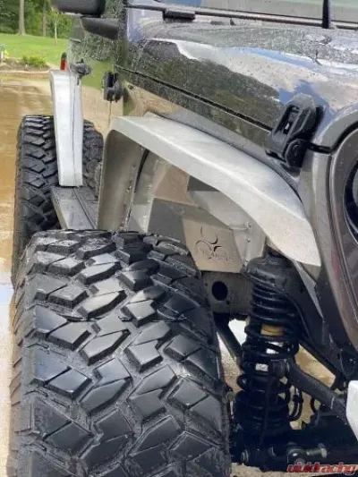 Nemesis Industries Black Powder Coat Ultimate Clearance Front Inner Fender Liner (3.6L, 2.0L) Jeep Wrangler 2018-2021 - 145711