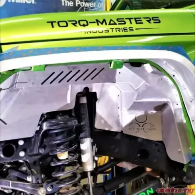 Nemesis Industries Black Powder Coat Ultimate Clearance Front Inner Fender Liner (3.6L, 2.0L) Jeep Wrangler 2018-2021 - 145711