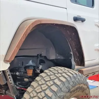 Nemesis Industries Black Powder Coat Rear Replacement Inner Fender Liners Jeep Wrangler 2018-2021 - 146701