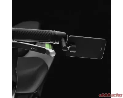 Rizoma BS211B Quantum Bar End Mirror Black | Vivid Racing