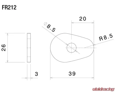 Rizoma Mounting Kit for Turn Signals 4 pcs Black MV AGUSTA Brutale 920 2011-2012 - FR212B