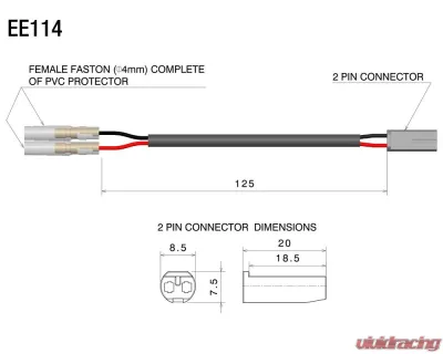 Rizoma Wiring Kit for Turn Signals and Mirror with Integrated Turn Signal Pair - EE114H