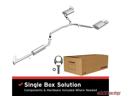 BRExhaust Direct-Fit Replacement Exhaust Kit Honda Accord 3.5L 2013-2017 - 106-0813