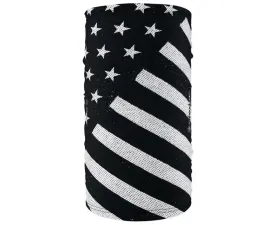 Zan Fleece Lined Motley Tube Black & White Flag