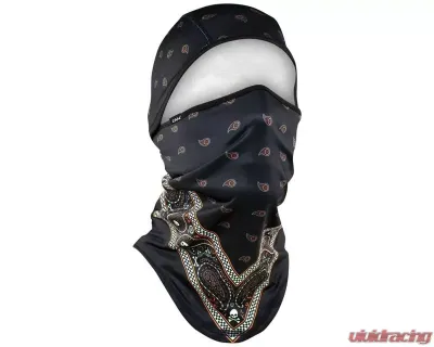 Zan Sportflex Convertible Balaclava Series Black & Orange Classic Bandana WB4L197 - WB4L197