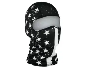 Zan Polyester Balaclava Black & White Flag
