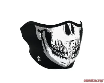 Zan Half Face Mask Neoprene Skull Face Glow In The Dark - WNFM002HG