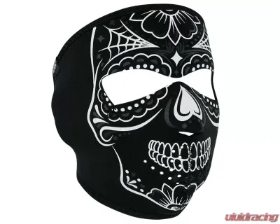 Zan Full Face Mask Neoprene Calavera Glow In The Dark - WNFM028G