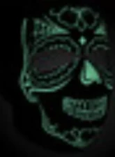 Zan Full Face Mask Neoprene Calavera Glow In The Dark                                     - WNFM028G - Image 2