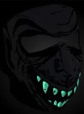 Zan Full Face Mask Neoprene Vampire Glow In The Dark                                     - WNFM067G - Image 2