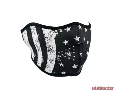 Zan Half Face Mask Neoprene White Flag - WNFM091H