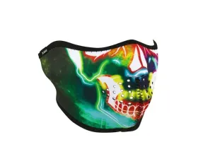 Zan Half Face Mask Neoprene Electric Skull
